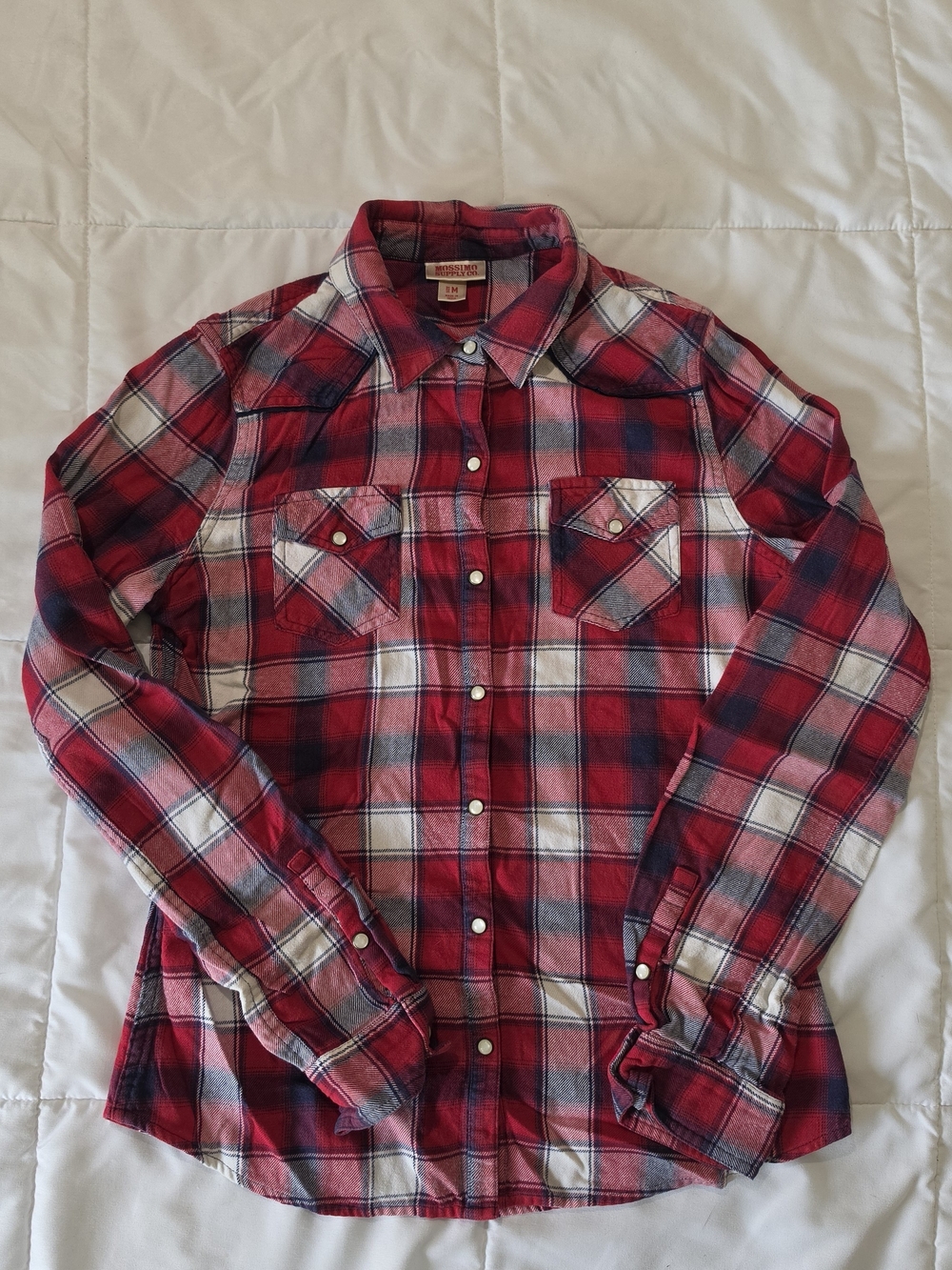 Mossimo Supply Co. Red Plaid Button-Down Shirt